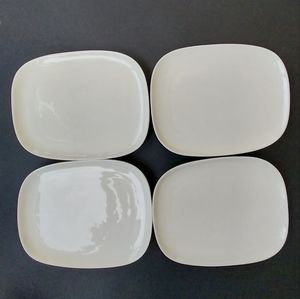 Alessi for Delta Airlines Plates Set of 4 Made in Italy Bone China Minimalist
